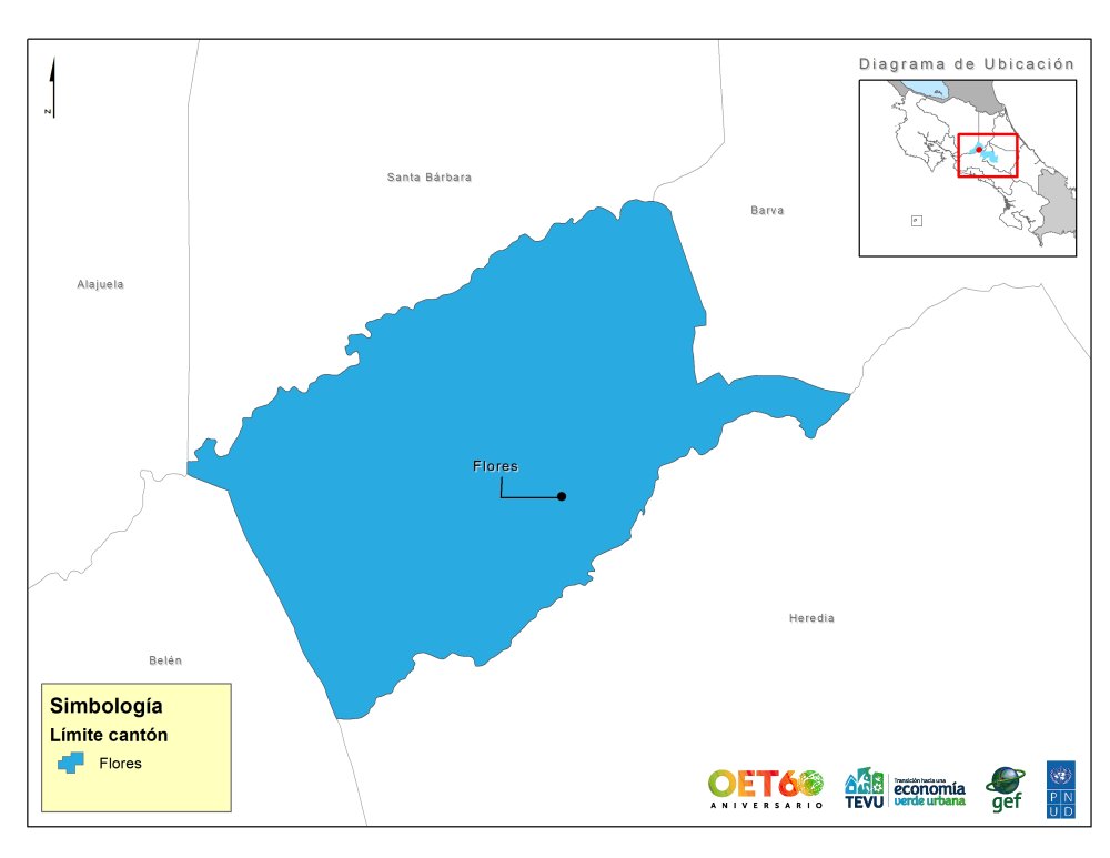 Mapa geopolítico Flores 