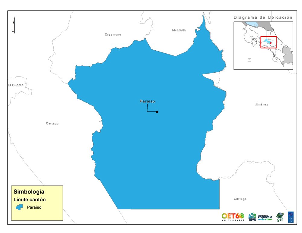 Mapa geopolítico Paraiso 