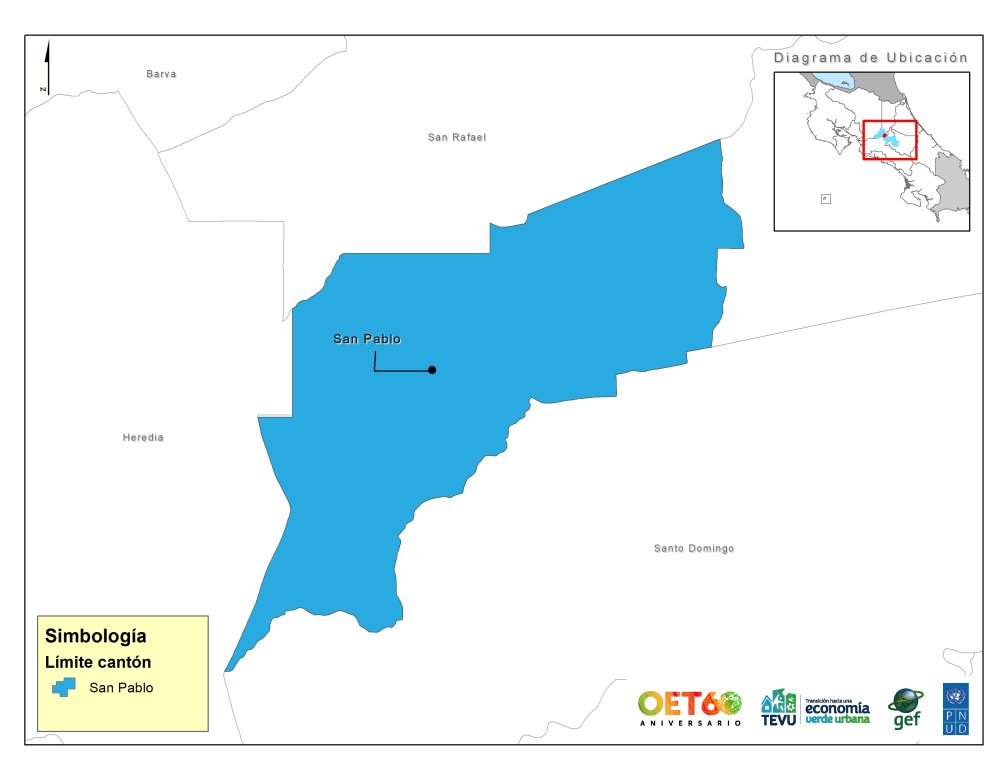 Mapa geopolítico San Pablo 