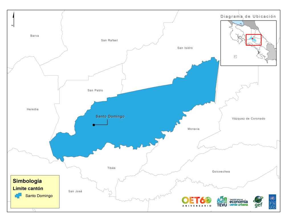 Mapa geopolítico Santo Domingo 